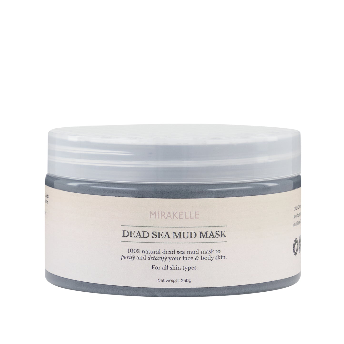Mirakelle - 100% Natural Dead Sea Mud Mask Clay for Face & Body. Highly effective for Oily Skin, Face Acne & Skin deep cleaning